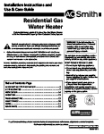 Whirlpool Natural Gas and Liquid Propane Water Heater Owners Manual