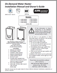 Signature Premier Tankless Non-Condensing Ultra-Low NOx 110U, 310U, 510U Gas 1w1101 Owners Manual