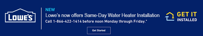 Lowes Water Heater Same Day Installation Program