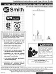 AO Smith at Lowes High Recovery Ultra Low NOx Natural Gas and Liquid Propane Water Heater Installation Instructions and Use and Care Guide