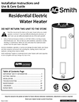 AO Smith 100227539 ENS-50 Proline 50 Gallon Short Residential Electric  Water Heater - 6 Year Warranty